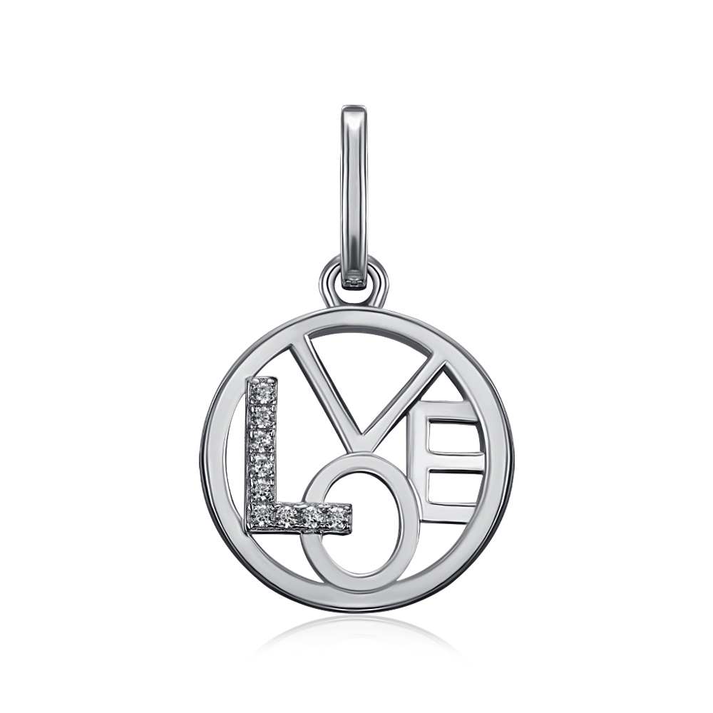 Серебряная подвеска с фианитами. Артикул GP01827A-P/12/1