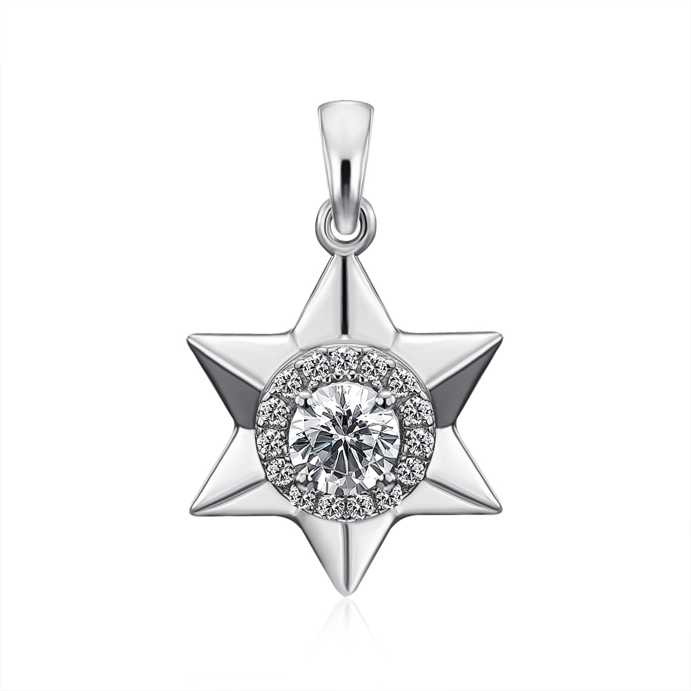 Серебряная подвеска с фианитами. Артикул GP13894A-P/12/1