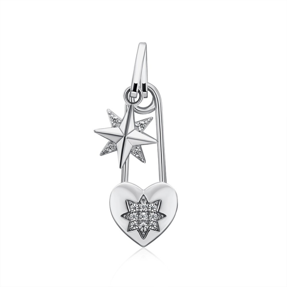 Серебряные подвески с фианитами. Артикул GP14253A-P/12/1