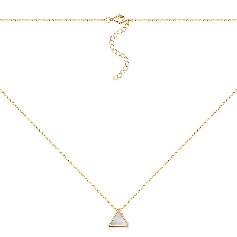 Серебряное колье с перламутром. Артикул HJN-1799-GOLD-K/20/1101