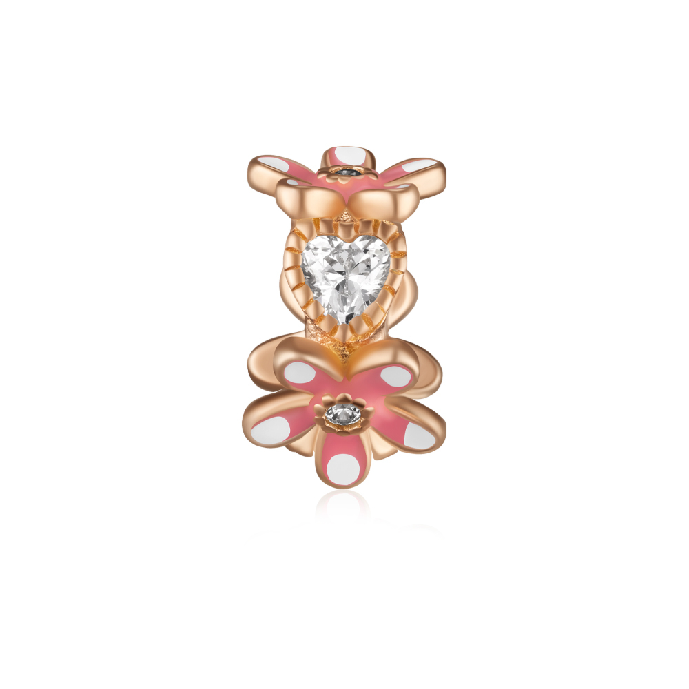 Серебряная подвеска-шарм из серебра. Артикул HSZ-2710-ROSE-P/17/2288