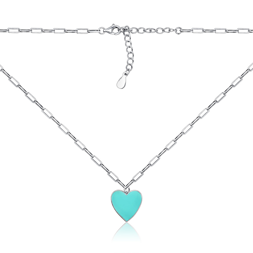 Серебряное колье с эмалью ISA0375-K/12/410