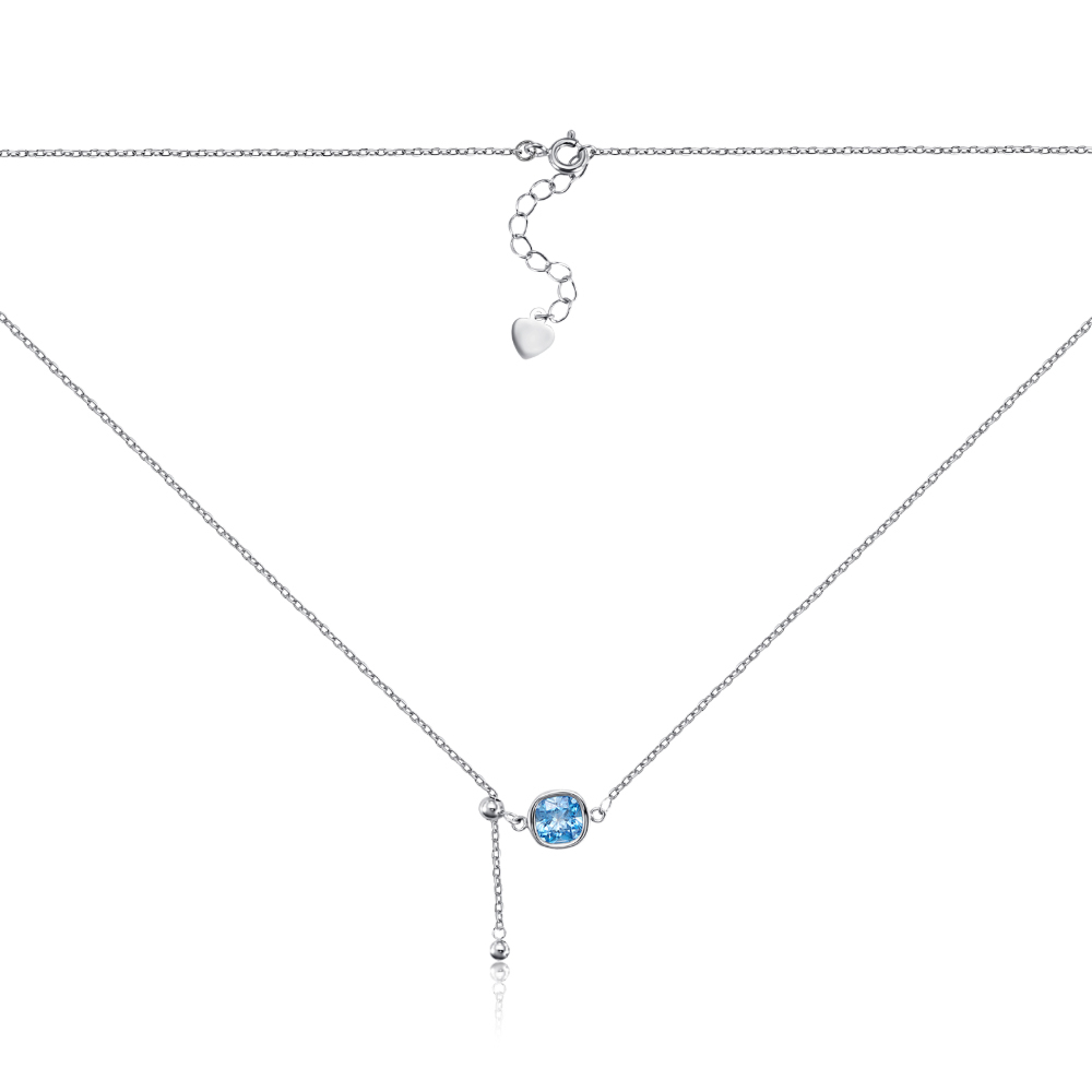 Серебряное колье с фианитом JC01781-K/12/1549