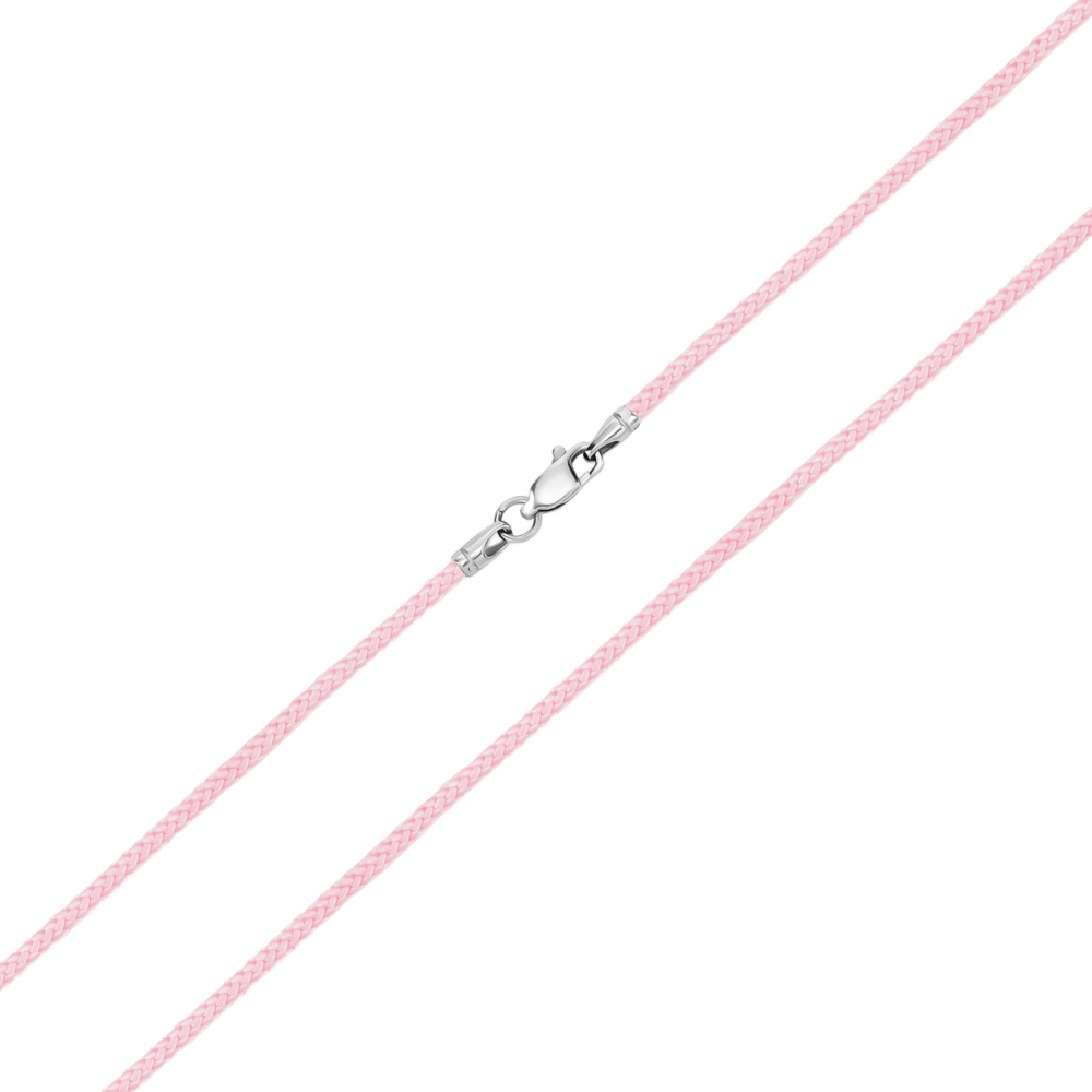 Ювелирный шнурок с серебряным замком. Артикул UG56806