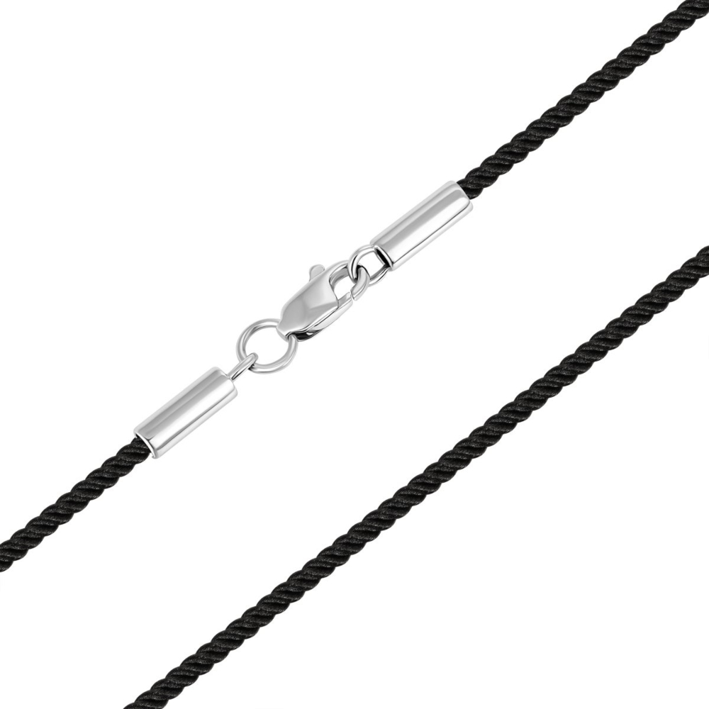 Ювелирный шнурок с серебряным замком.Артикул UG55502-РШ.м