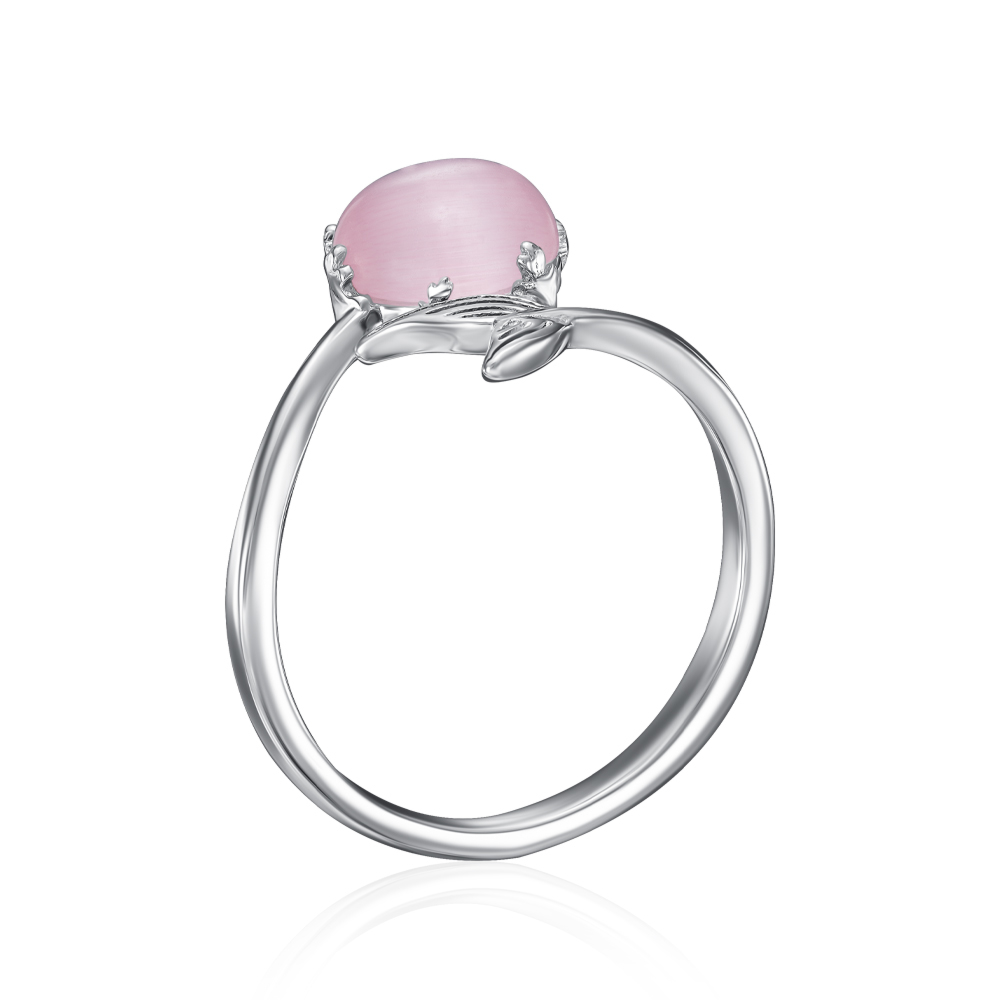 Серебряное кольцо с кошачьим глазом. Артикул LR00047-R/12/4738