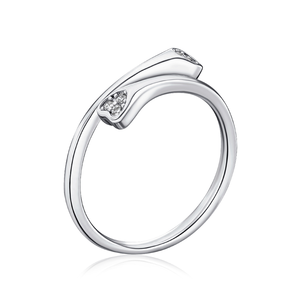 Серебряное кольцо с фианитами LR00768-R/12/1
