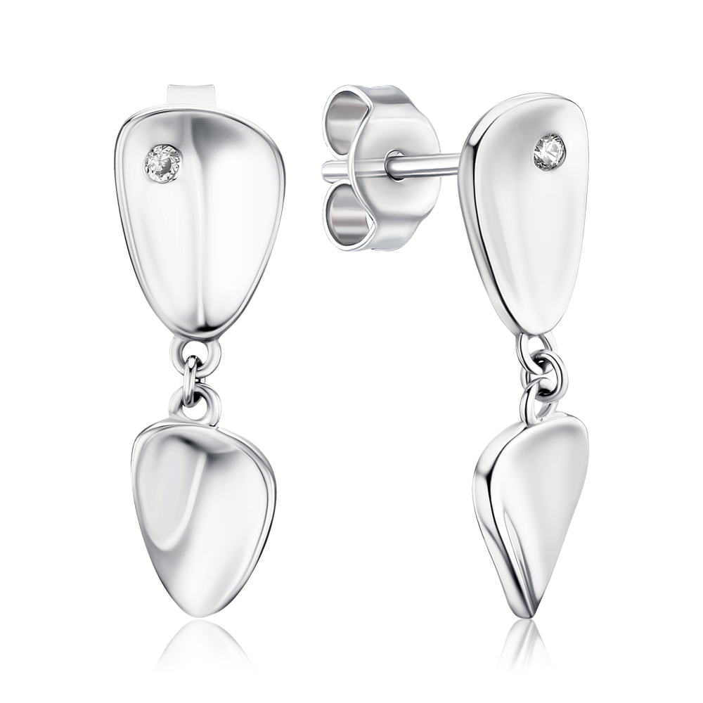 Срібні сережки з фіанітами ME15493A-E/12/1