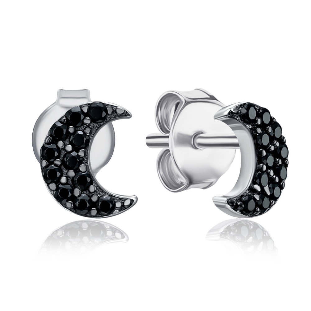 Серебряные пуссеты с фианитами. Артикул ME15528A-E/12/526