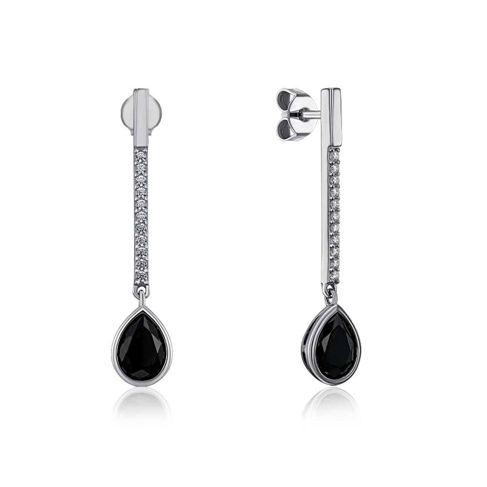 Серебряные серьги с фианитами. Артикул ME15533A-E/12/7