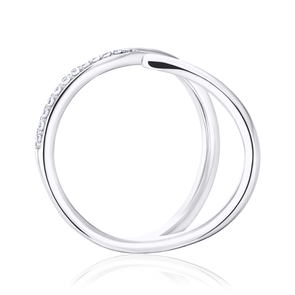 Серебряное кольцо с фианитами. Артикул ML13279A-R/12/1