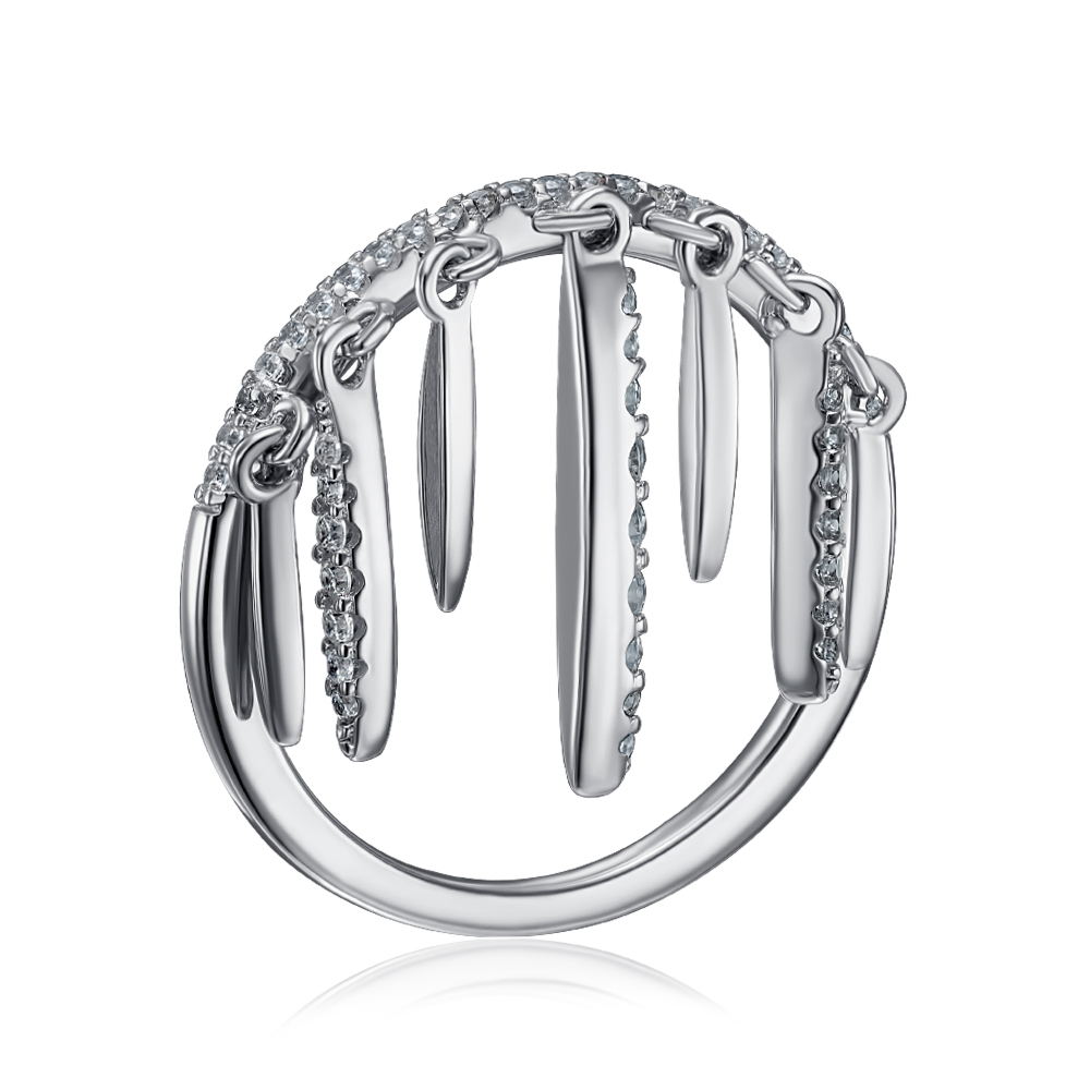Серебряное кольцо с фианитами. Артикул ML14307A-R/12/1