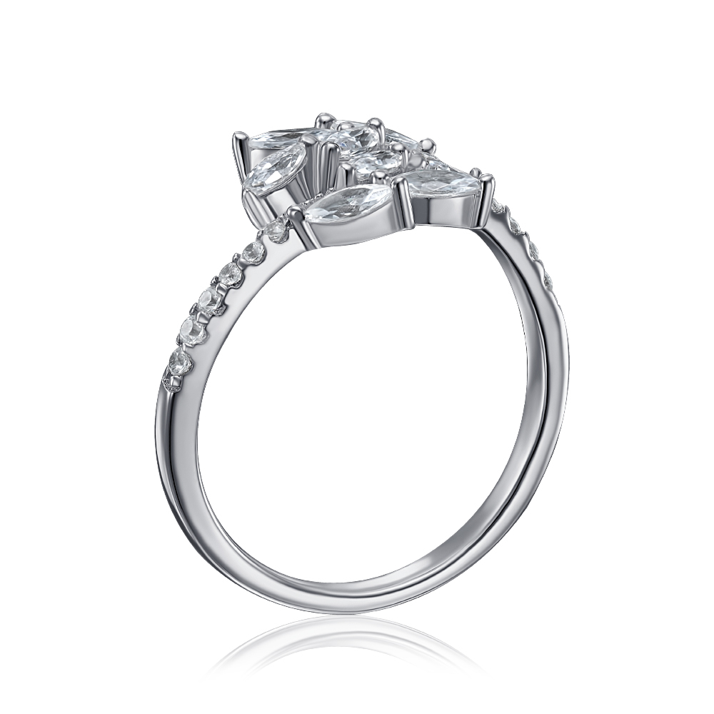 Серебряное кольцо с фианитами. Артикул ML14466A-R/12/1