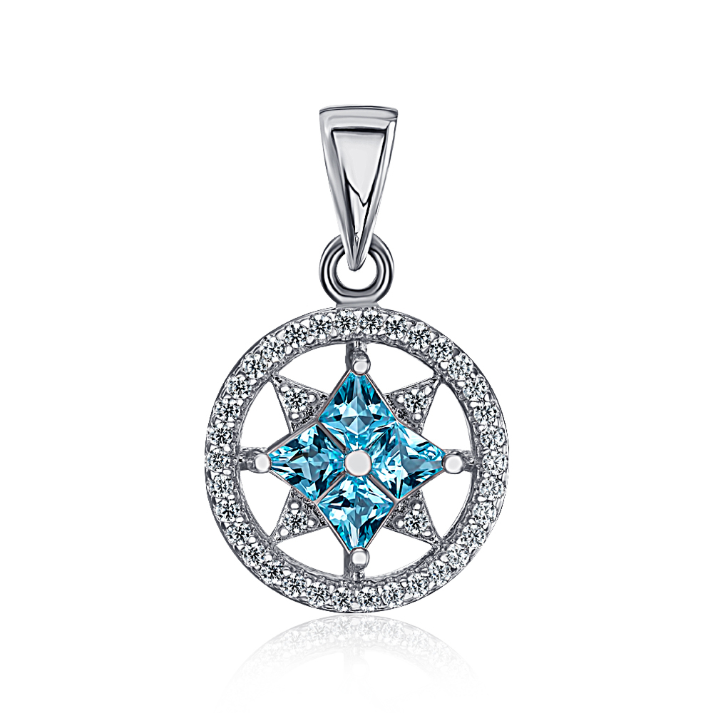 Серебряная подвеска с фианитами. Артикул MP14217A-P/12/1505