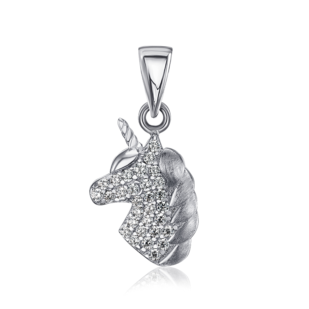 Серебряная подвеска с фианитами. Артикул MP14273A-P/12/1