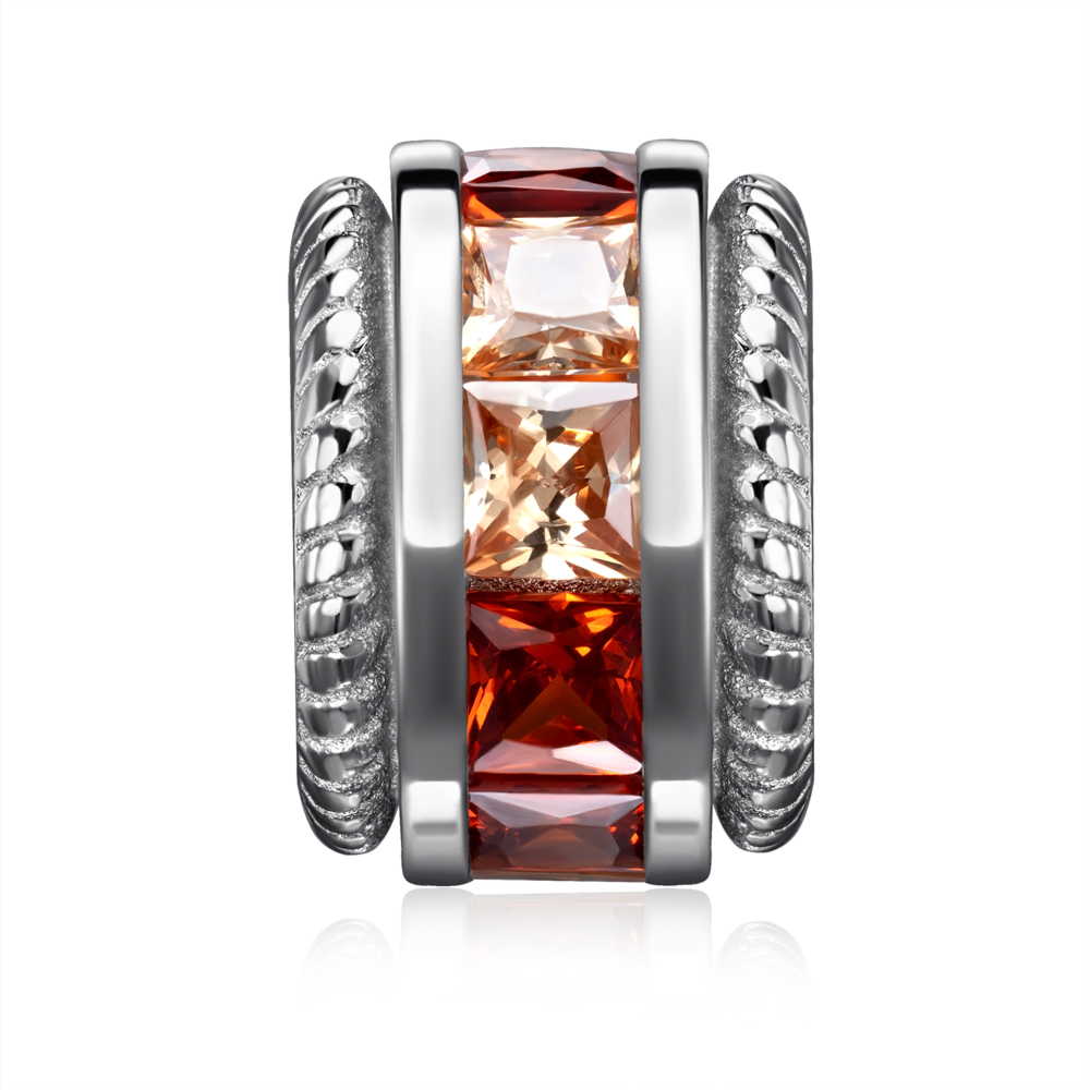 Серебряная подвеска-шарм с фианитами. Артикул MP14357A-P/12/4506
