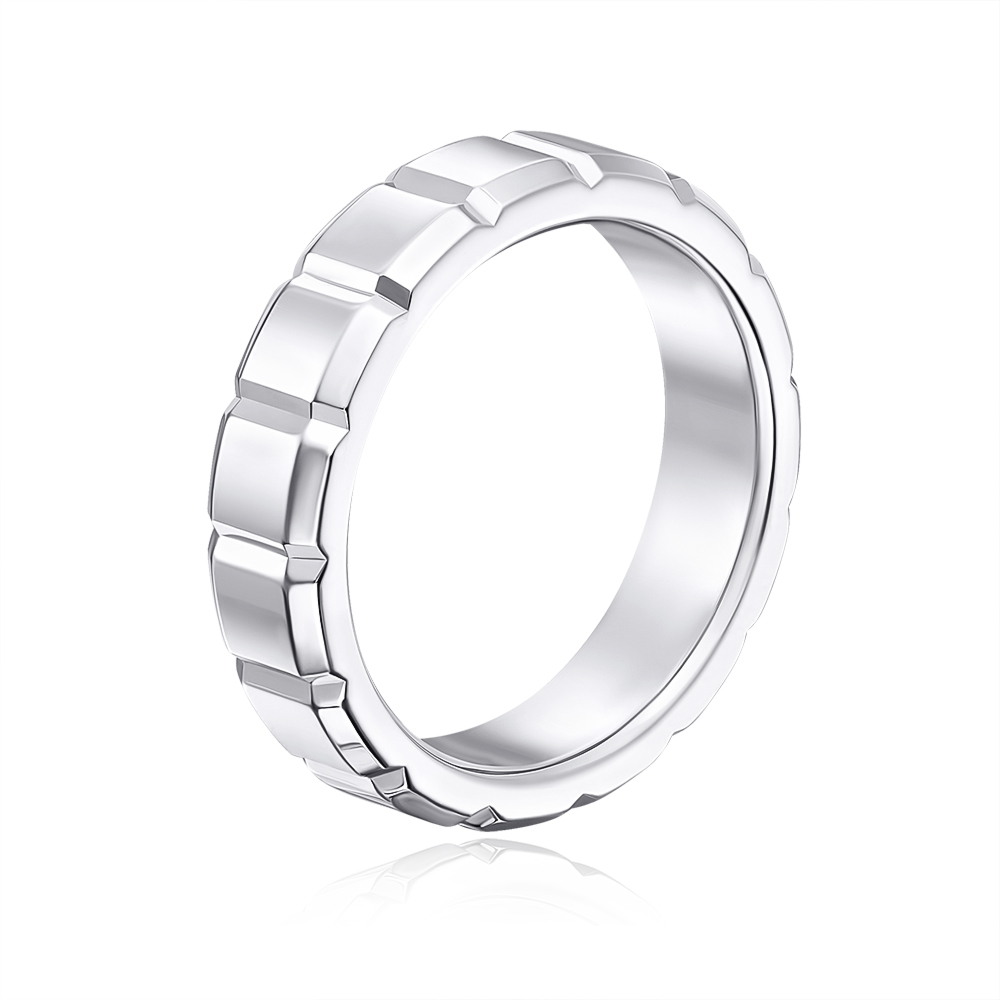 Обручальное кольцо с алмазной гранью. Артикул 10003б
