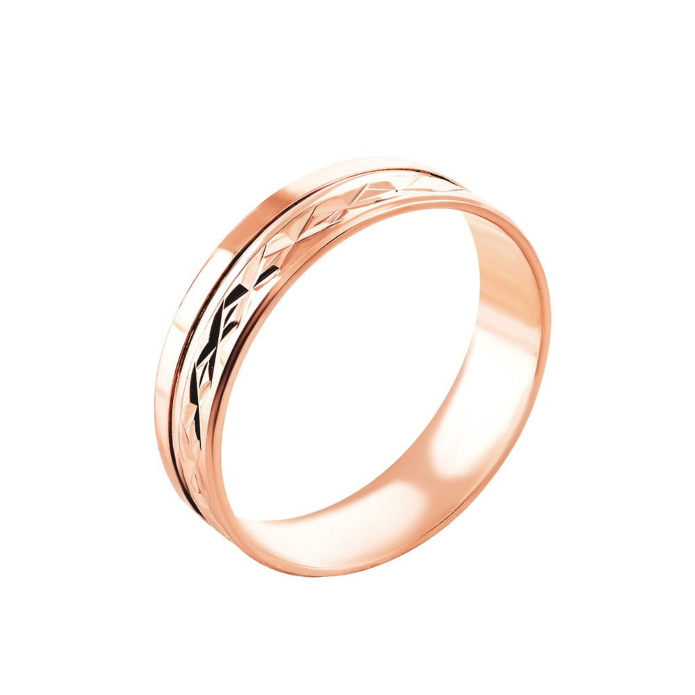 Обручальное кольцо с алмазной гранью.Артикул UG510200