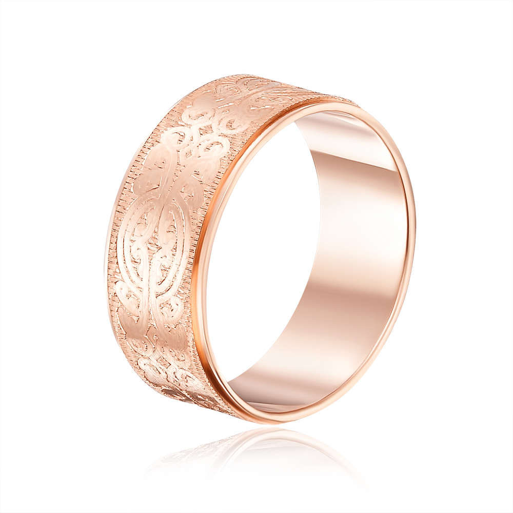 Обручальное кольцо с алмазной гранью. Артикул 1070/4