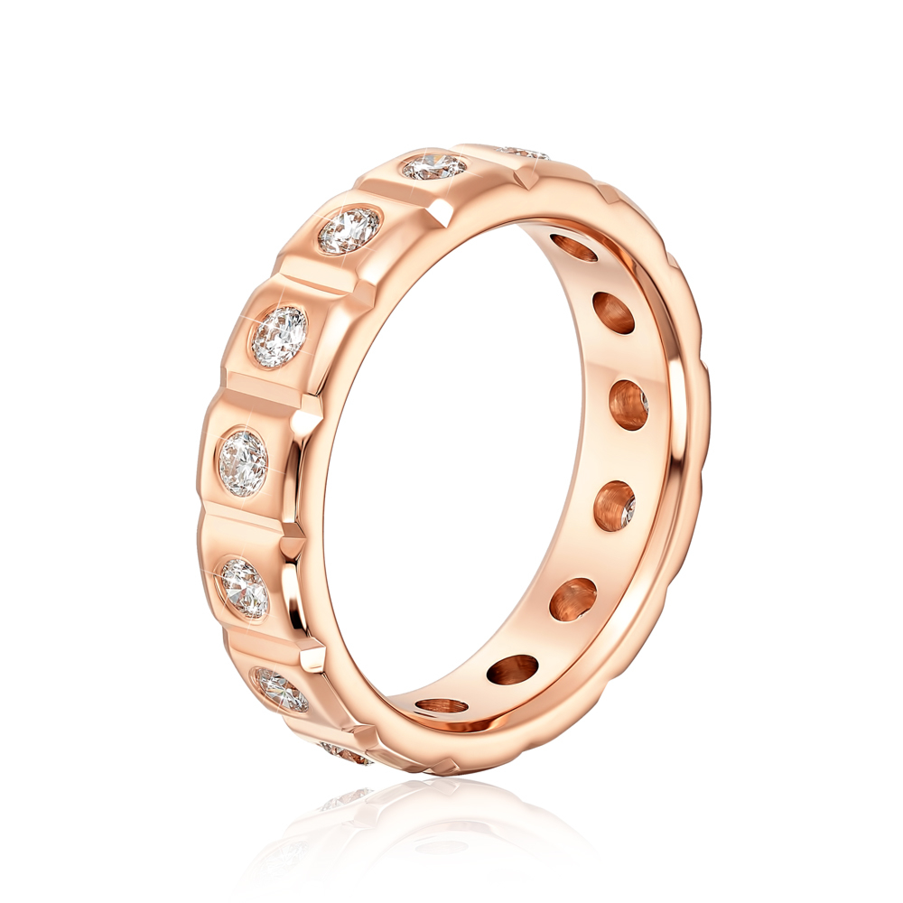 Обручальное кольцо с бриллиантами. Артикул 10003/2.25