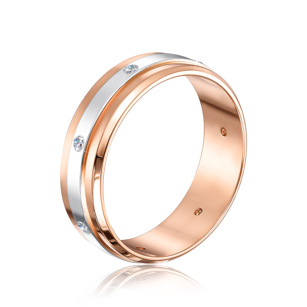 Обручальное кольцо с бриллиантами. Артикул 1088/1.5