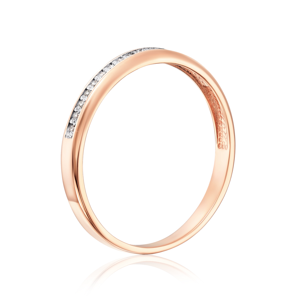 Обручальное кольцо с бриллиантами. Артикул 10153/0.8S