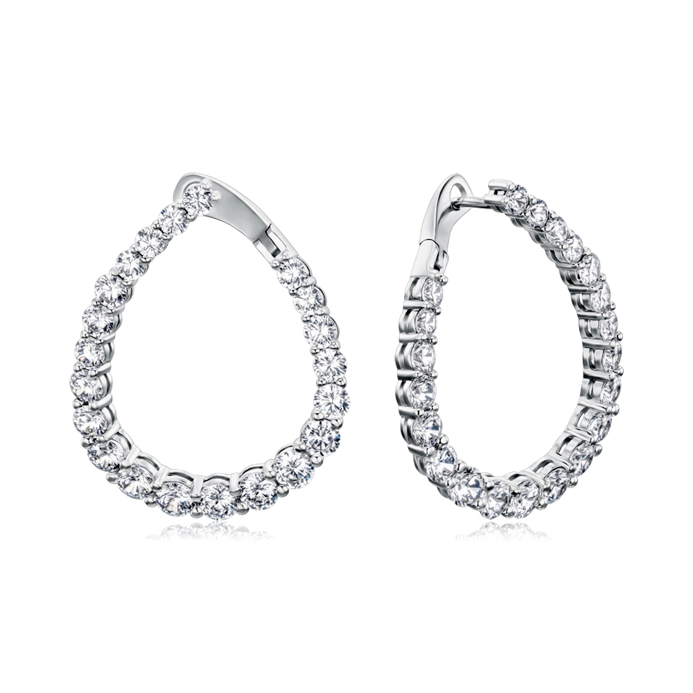 Срібні сережки з фіанітами OE02584A-E/12/1