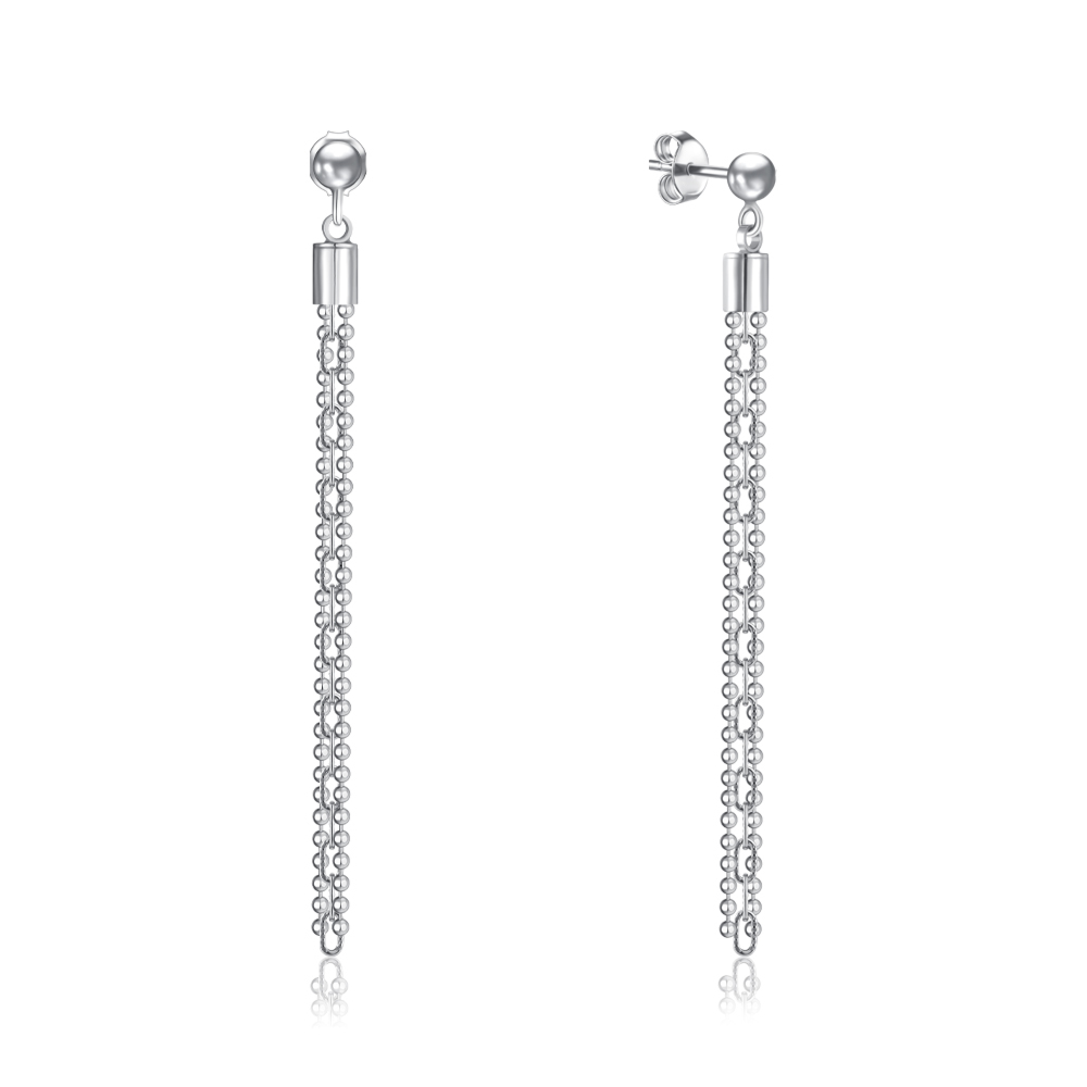 Серебряные серьги. Артикул ORT  8823 G-E/12