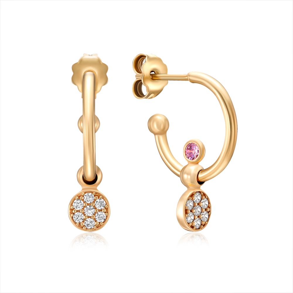 Серебряные серьги с фианитами. Артикул ORT_9096-1-E/20/1506