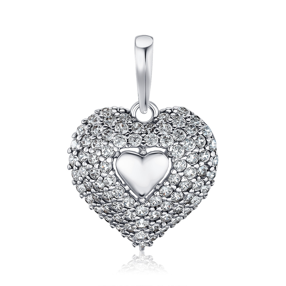 Серебряная подвеска с фианитами P-1144-P/12/1