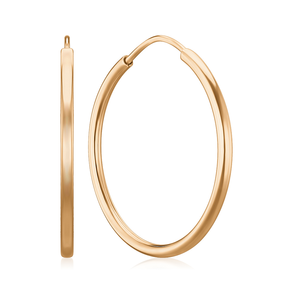 Золоті сережки-конго без вставки P-1646-E/01