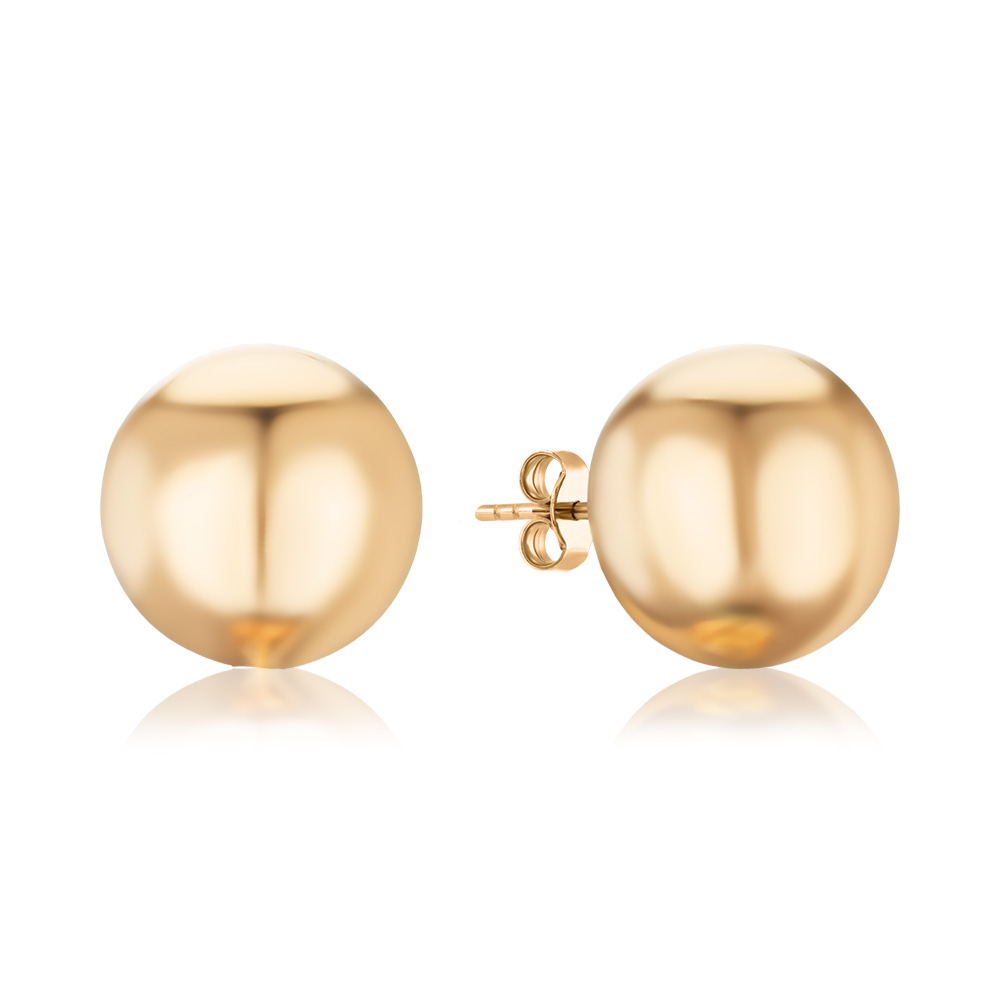 Золоті сережки-пусети без вставки P-E6032-E/01