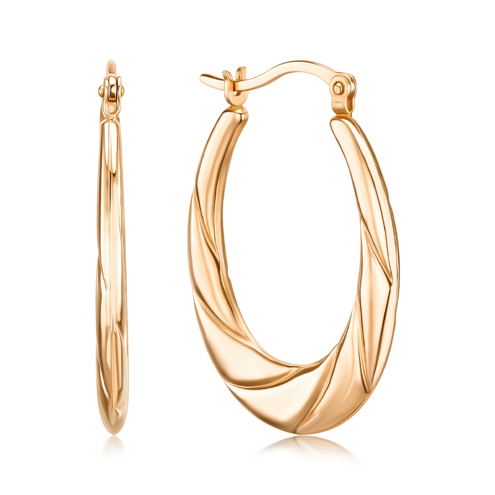 Золоті сережки-конго P-235-E/01