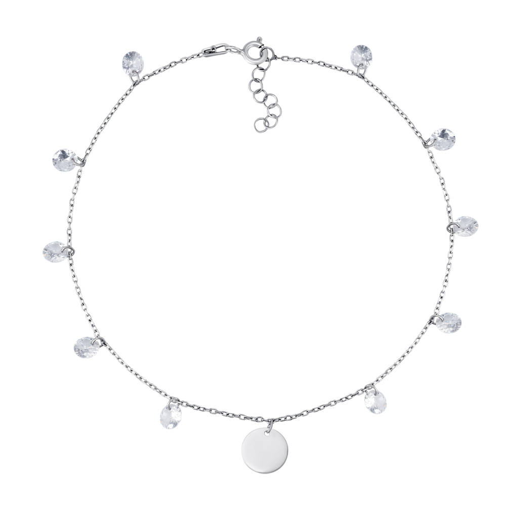 Серебряный браслет с фианитами. Артикул P-4235-B/12/1
