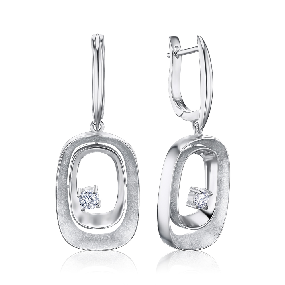 Золоті сережки з фіанітом P-K-3174-3-E/02/1