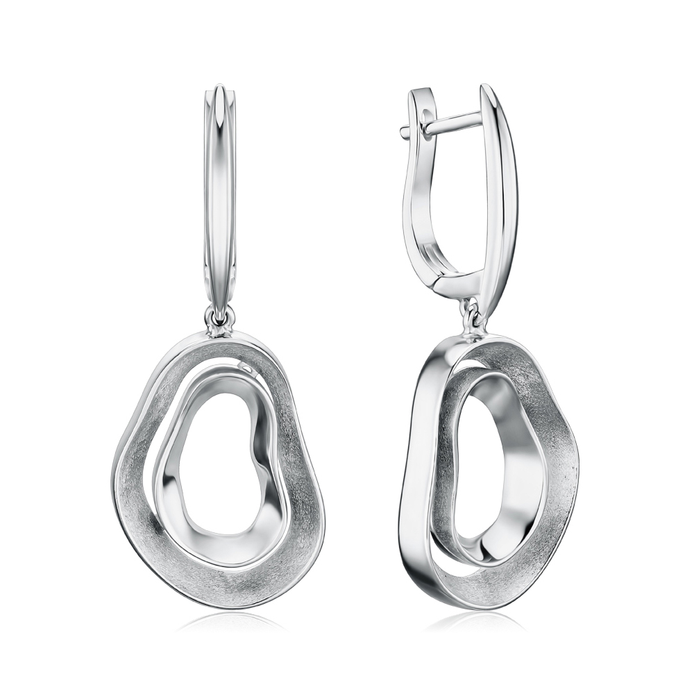 Золоті сережки з підвісною частиною без вставки P-K-3176-1-E/02