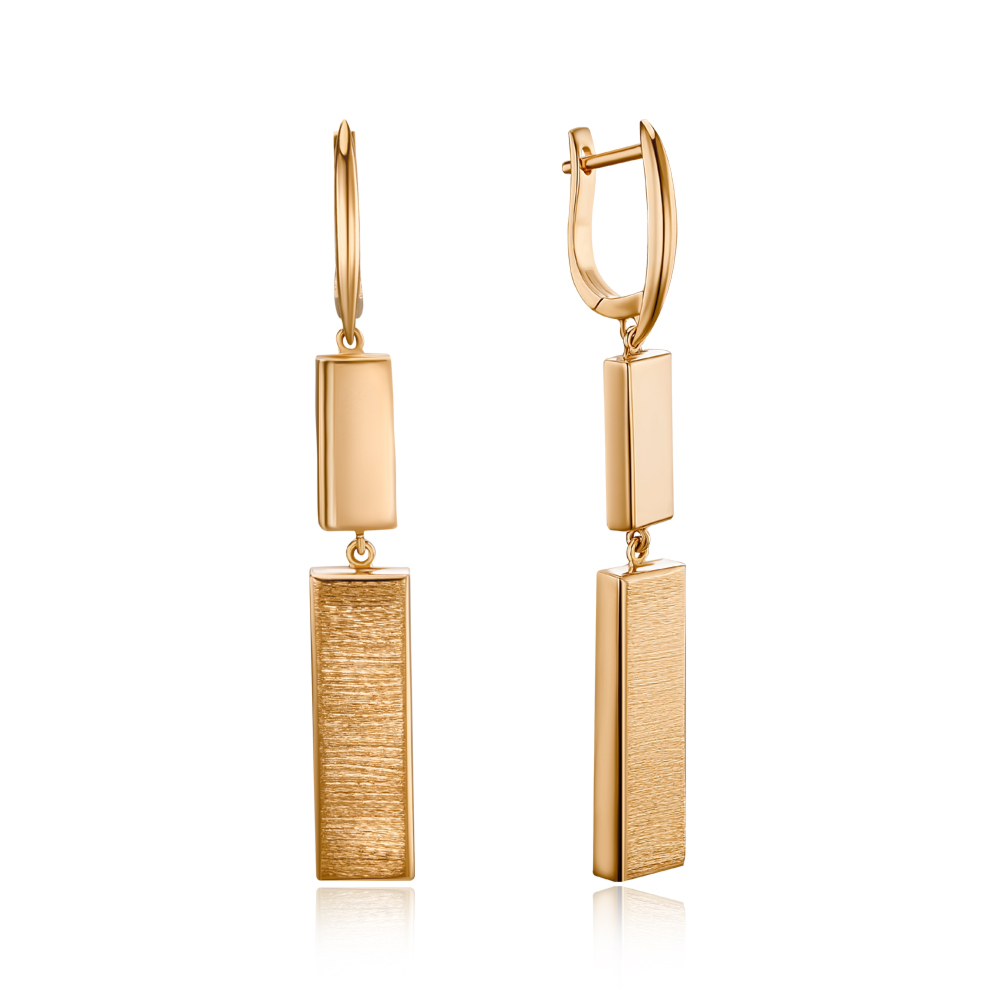 Золотые серьги-подвески без вставки P-K-5343-E/01
