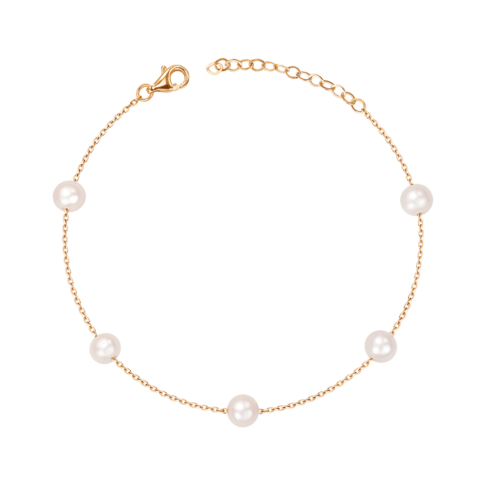 Золотой браслет с жемчугом P-K-5355-B/01/21048
