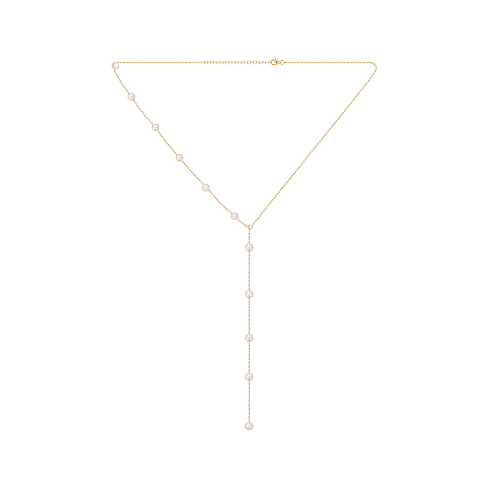 Золоте кольє з перлами P-K-5356-K/01/21048