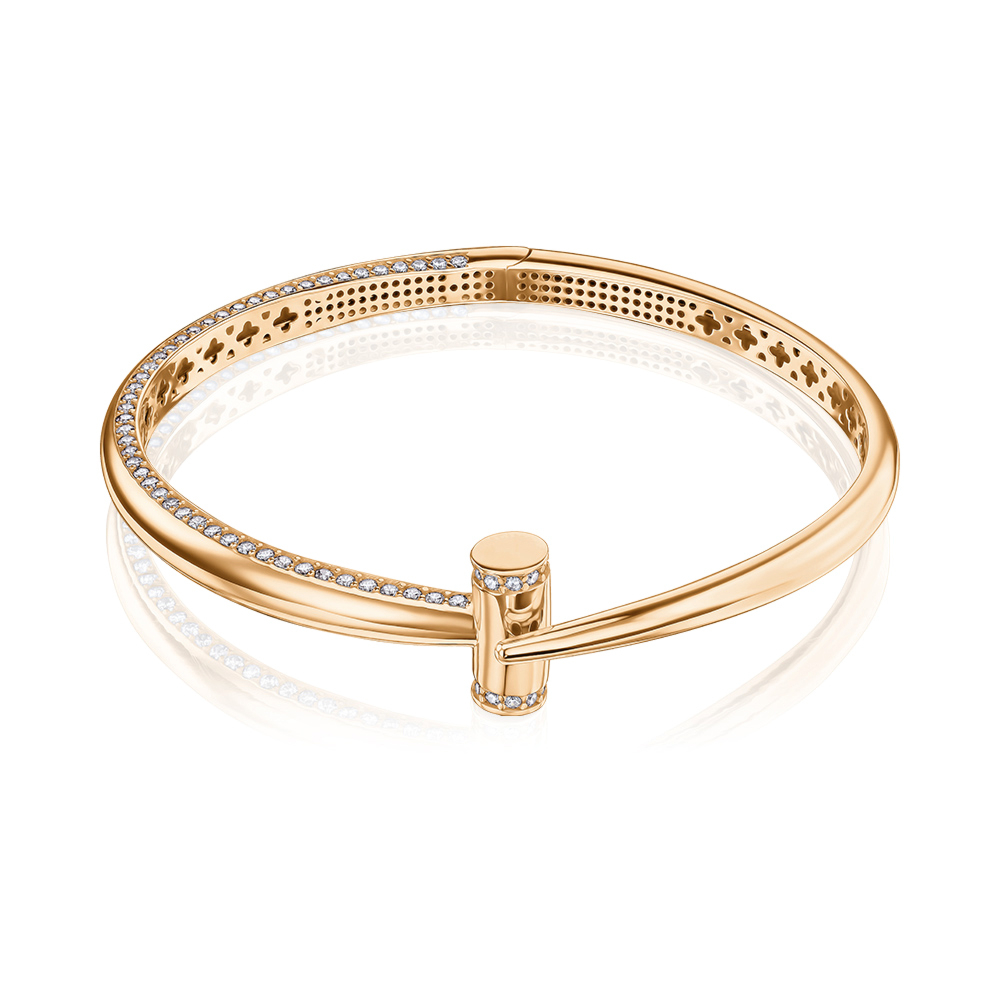 Золотой браслет с фианитами P-K-5383-B/01/1