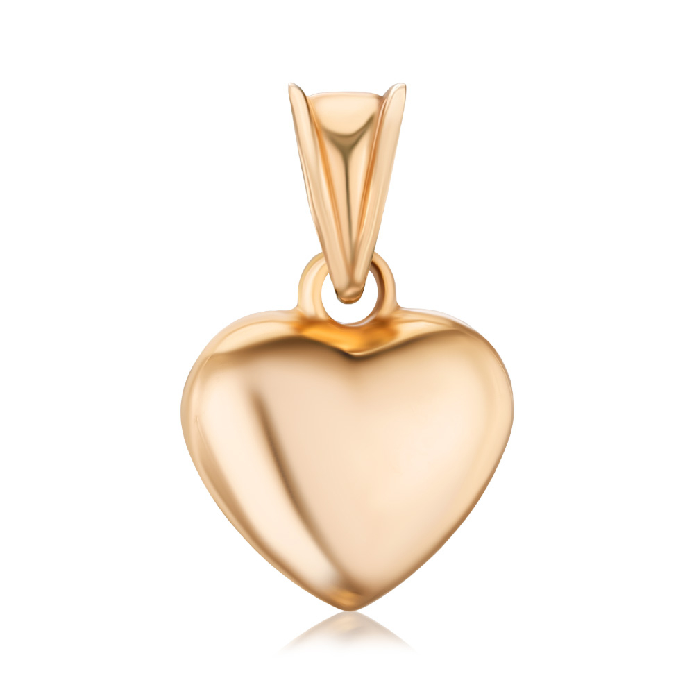 Золотая подвеска «Сердце» без вставки P-PR1006-P/01