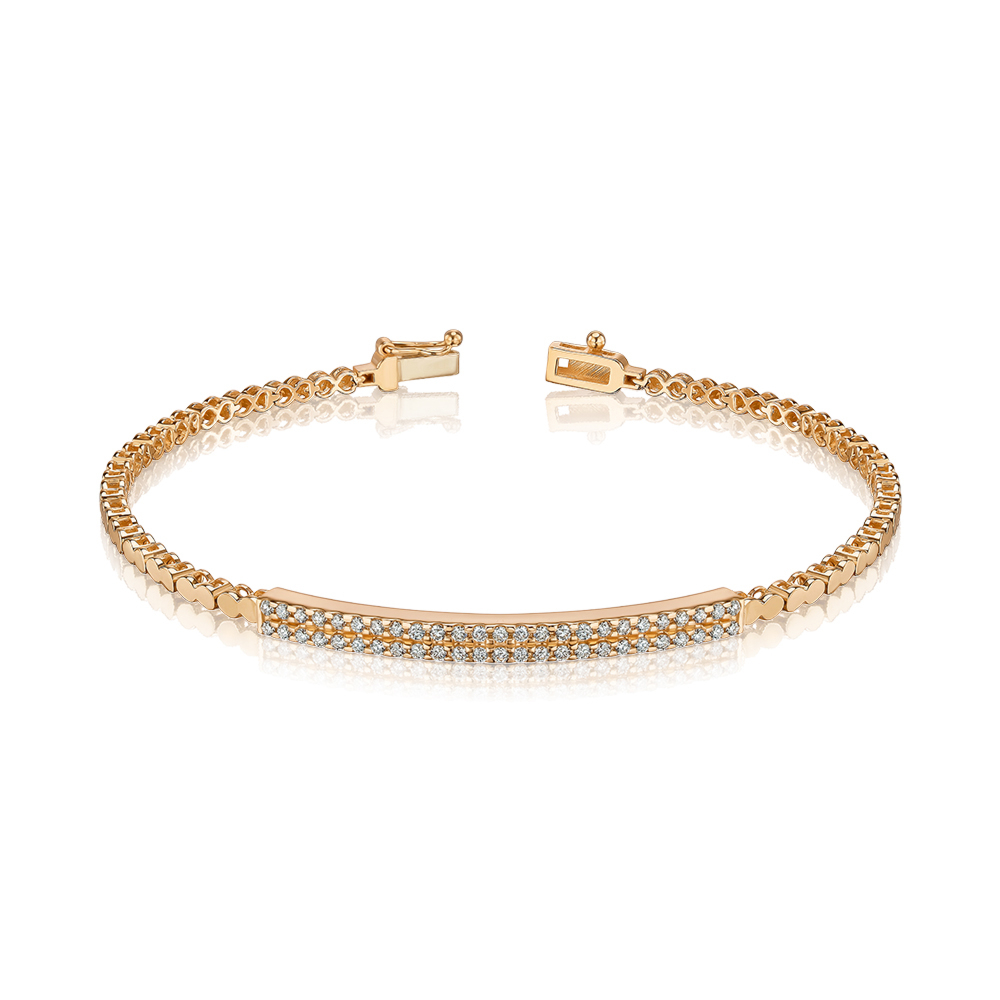 Золотой браслет с бриллиантами P-SY01903-K/01/8582