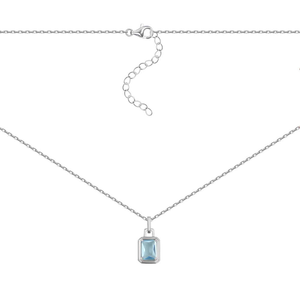 Срібне кольє з crystal. Артикул UG5P38575