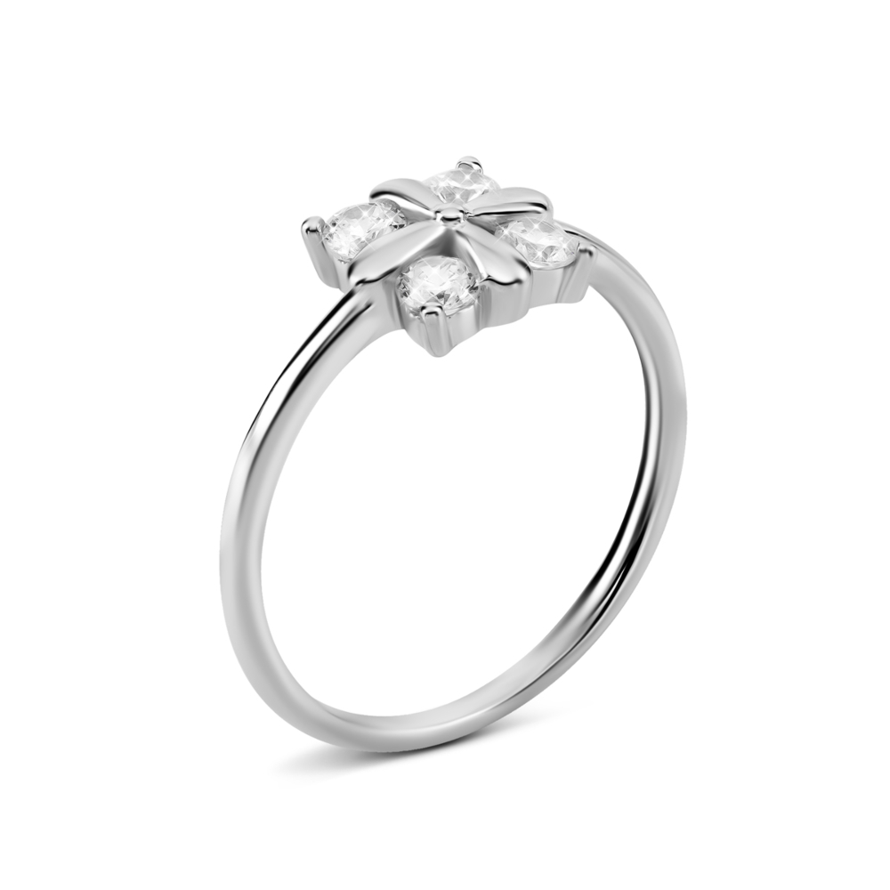 Серебряное кольцо с фианитами. Артикул UG5PA00252