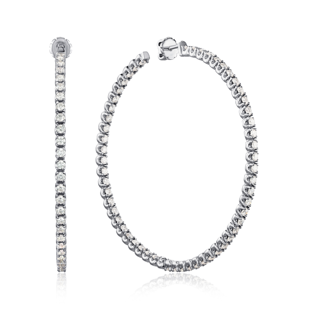 Золоті сережки-пусети з екодіамантами 53704-2.0-L/02/1/11914