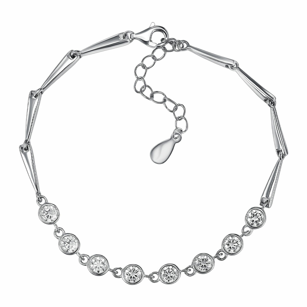 Серебряный браслет с фианитами. Артикул PD00056-B/12/1