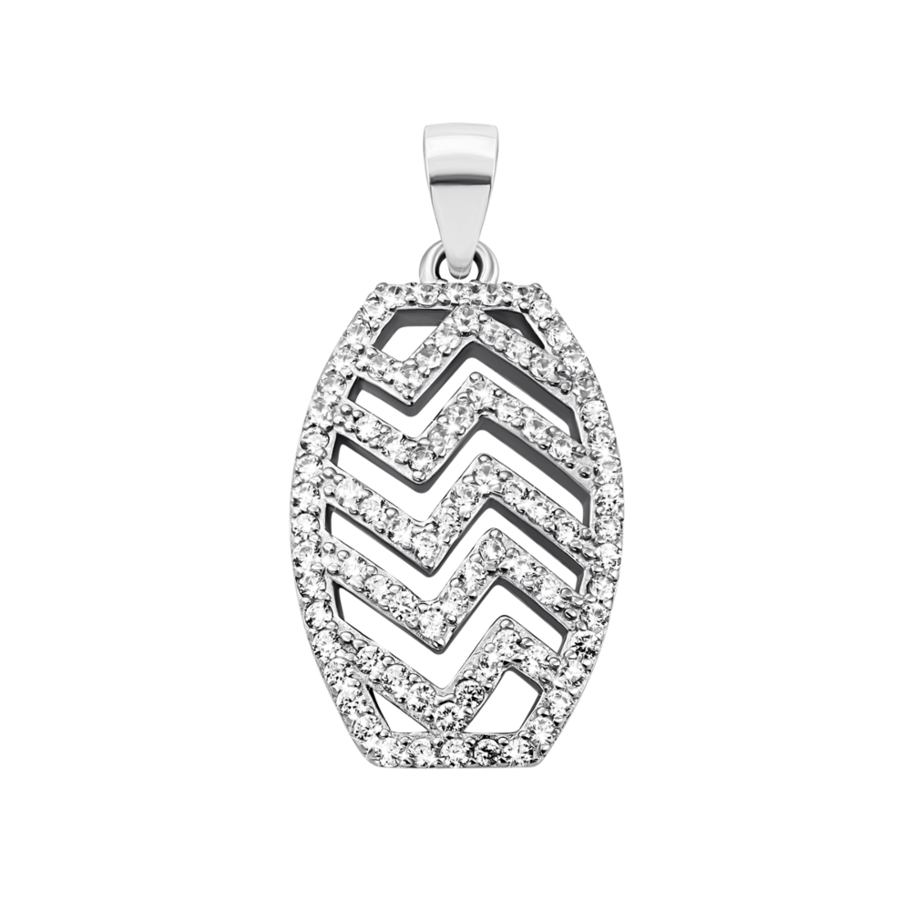 Серебряная подвеска с фианитами. Артикул UG5PE38565