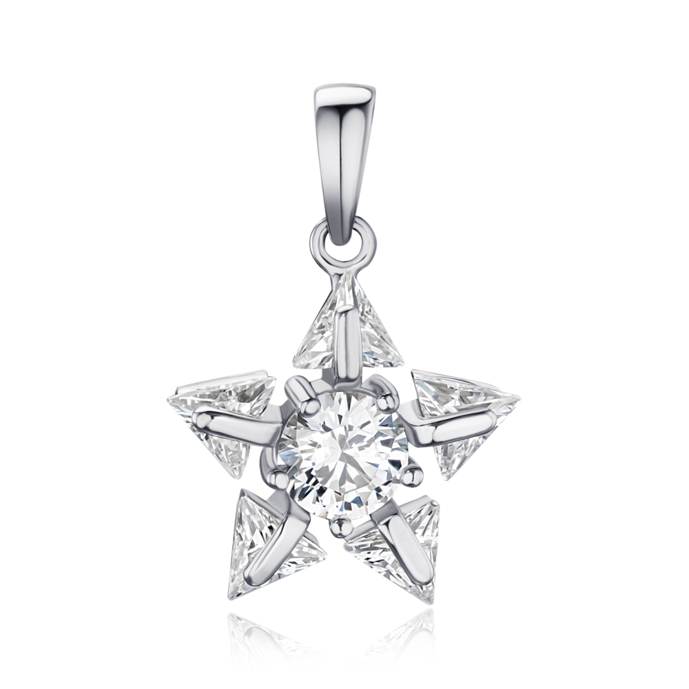 Серебряная подвеска с фианитами PE40025-P/12/1