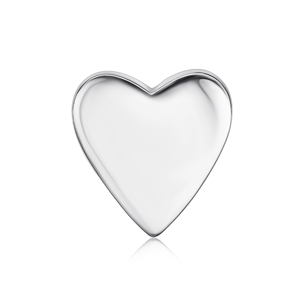 Серебряная бусина-шарм Сердце PLY-HS-1667-S-P/12
