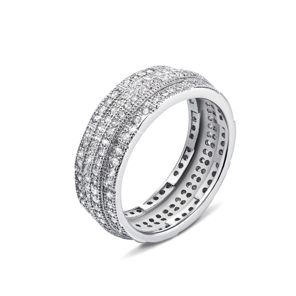 Серебряное кольцо с фианитами. Артикул PRS1173-R